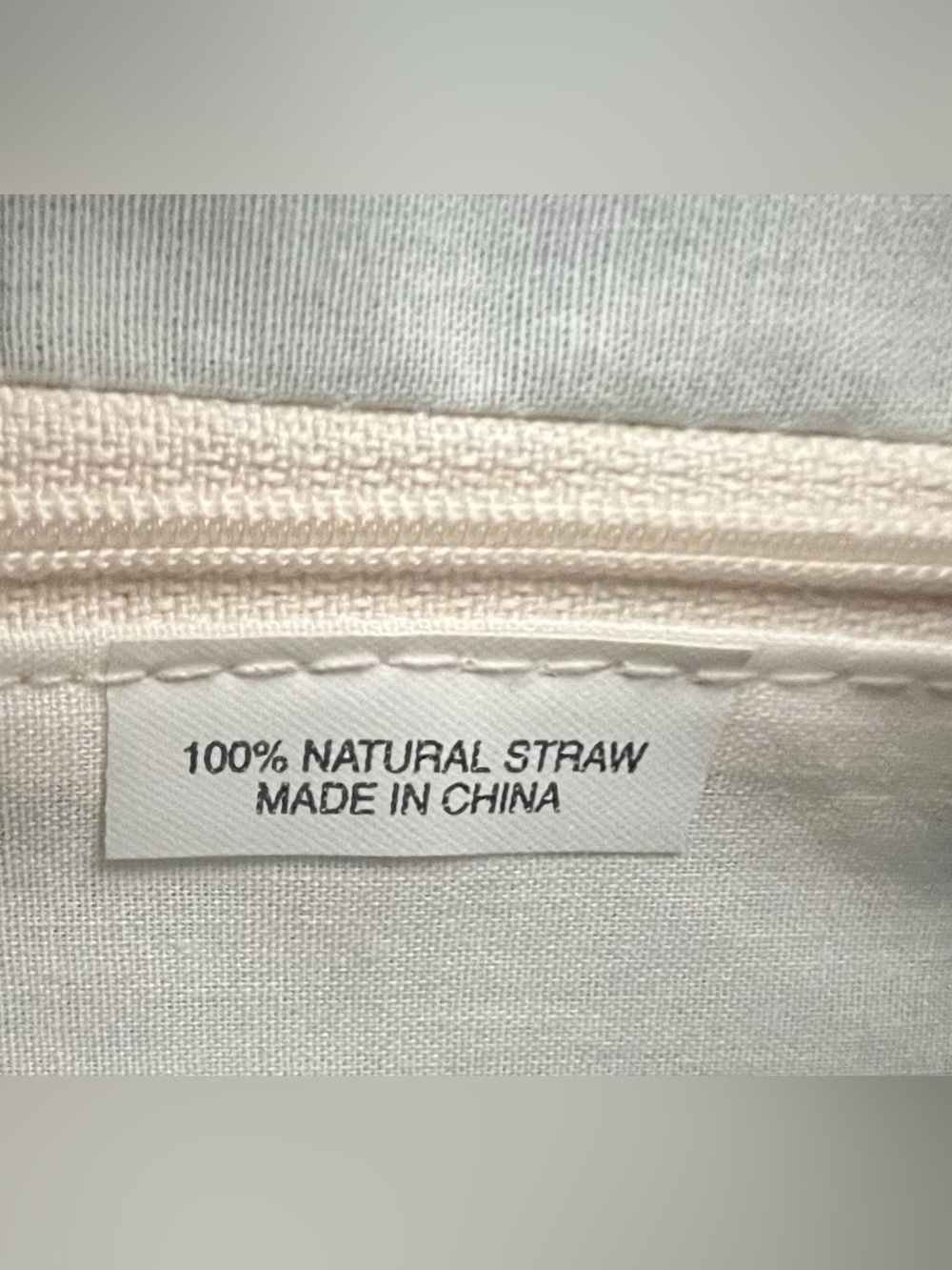Turquoise Woven Straw Handbag Aqua Natural Straw Purse Zip Top Summer Bag - Picture 9 of 9